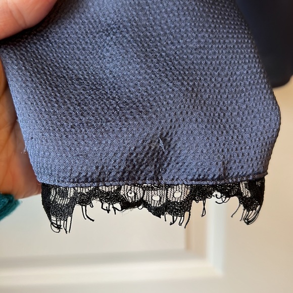 Dark blue-gray long sleeve blouse by Express - Picture 2 of 7